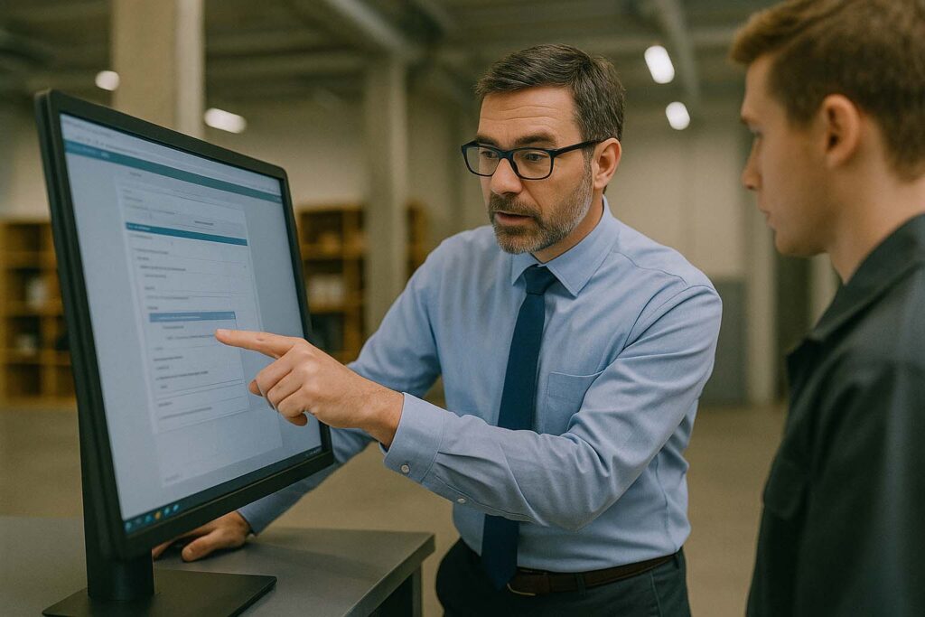 Procurement Manager Helping Operations Manager
